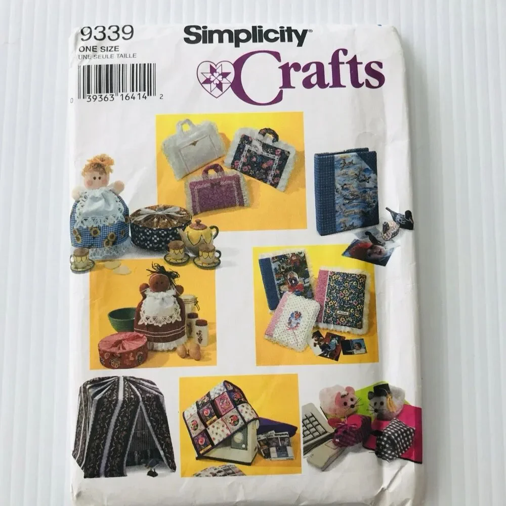 Vintage 1995 Simplicity Crafts Sewing Pattern 9339 Ruffle Photo Album Jar Cover